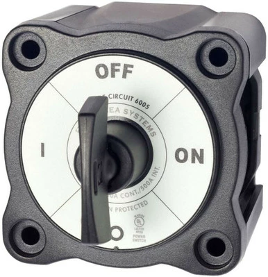 Blue Sea Systems Blue Sea 6005200 Battery Switch Single Circuit ON-OFF - Black