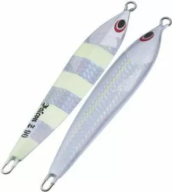 Sea Falcon Z Slide Jig - 120g - Silver Zebra Stripe Glow